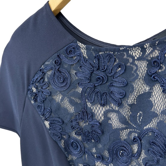 New THE KOOPLES Blue Dress with Lace Front - Picture 7 of 8